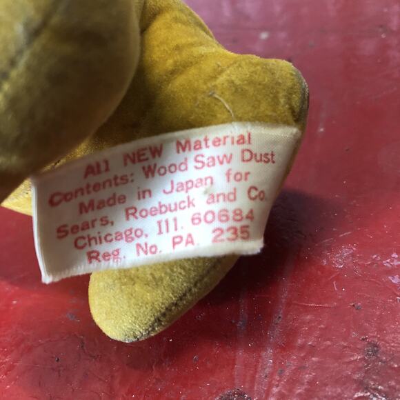 VTG 1966 Winnie The Pooh Sears Disney Wood Chip Sawdust Plush (No Shirt) AS IS - Picture 8 of 9